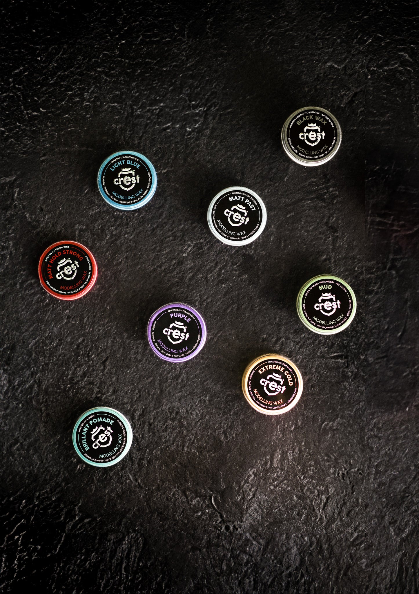 Wet Look Gloss Liquid Waxes – Medium Hold (Purple / Light Blue / Gold)