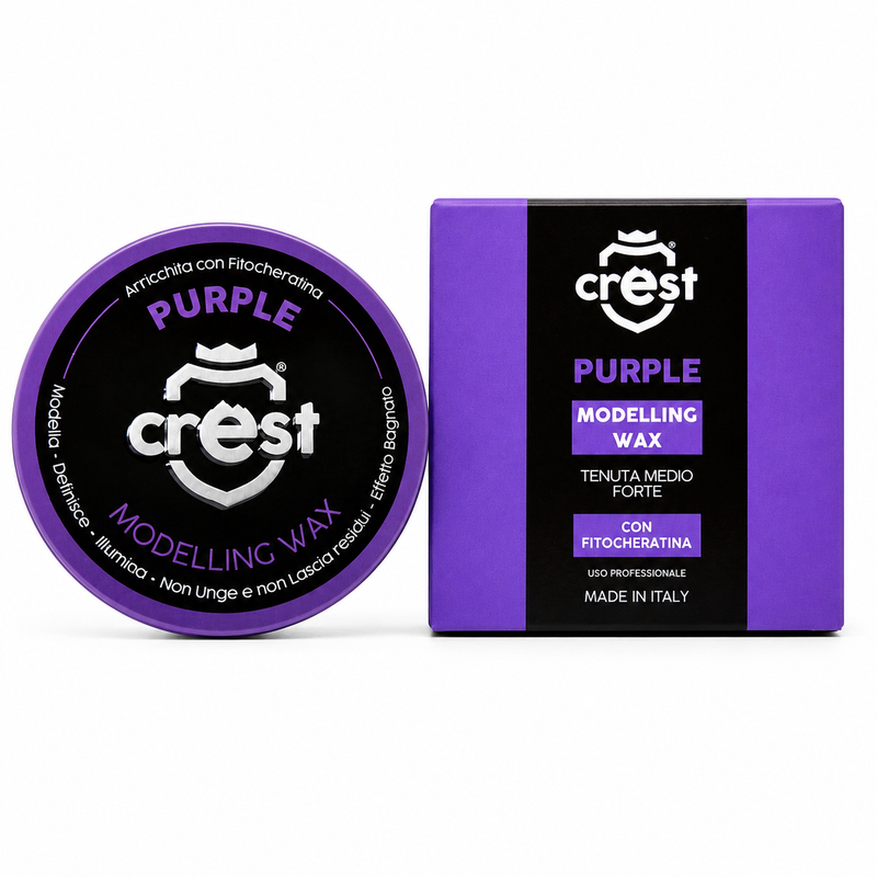CREST Purple 100 ml cera capelli wet look effetto lucido tenuta media