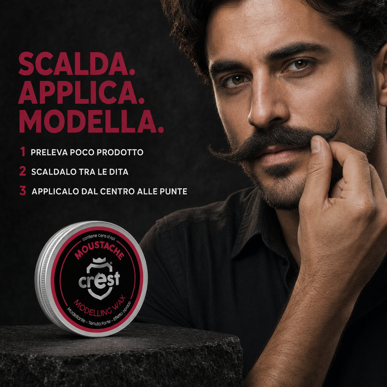 Moustache Wax – Cera Baffi Modellante a Tenuta Forte