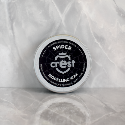 Crest Spider Wax – Cera Modellante Effetto Ragnatela Opaca Tenuta Medio-Forte
