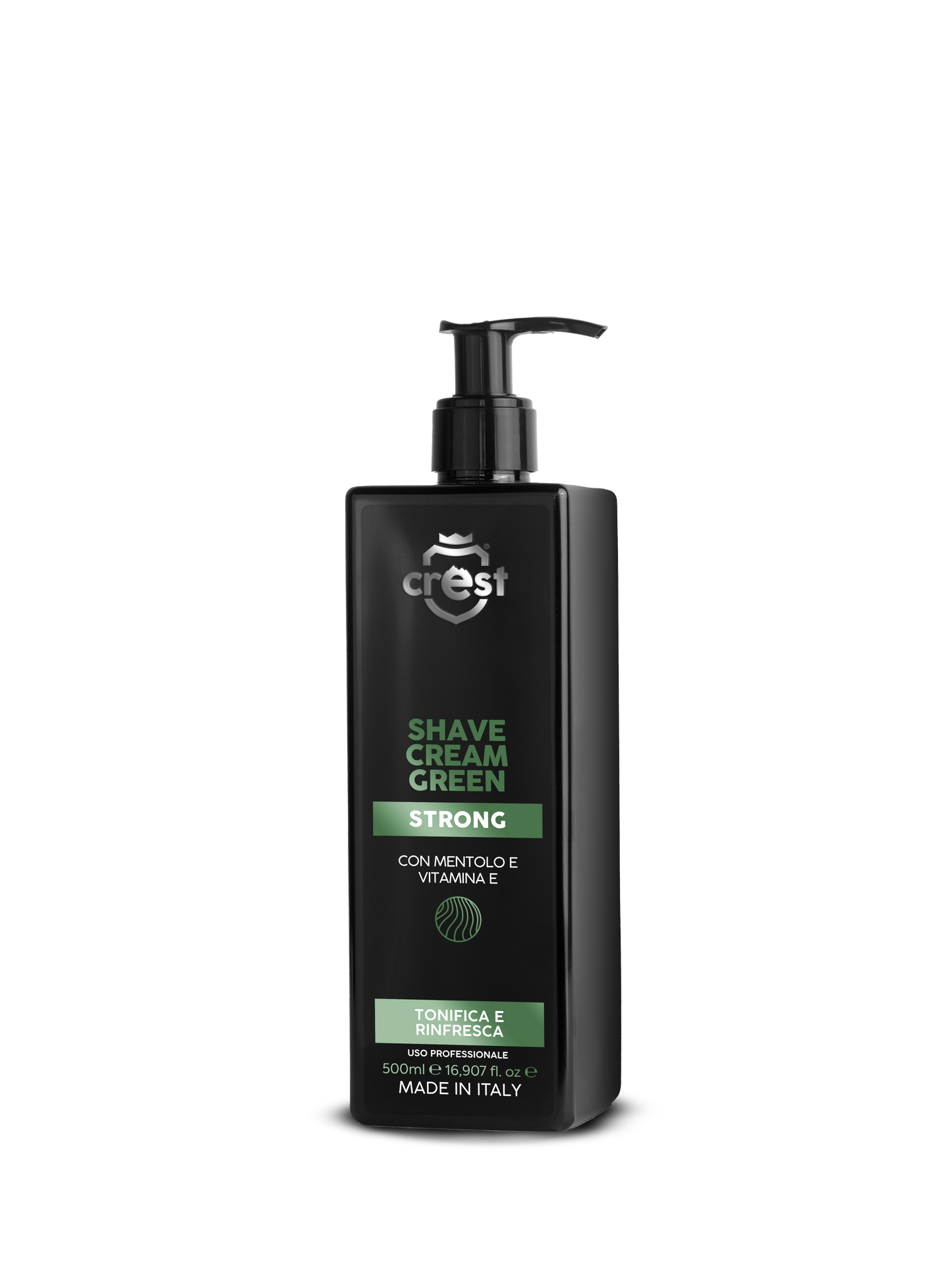 Crest Shave Cream Green Strong – Crema Barba Rinfrescante Tenuta Extra