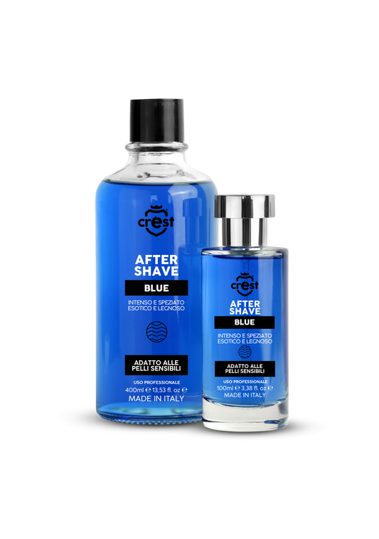 Crest After Shave Blue – Dopobarba Fresco Rivitalizzante in Vetro