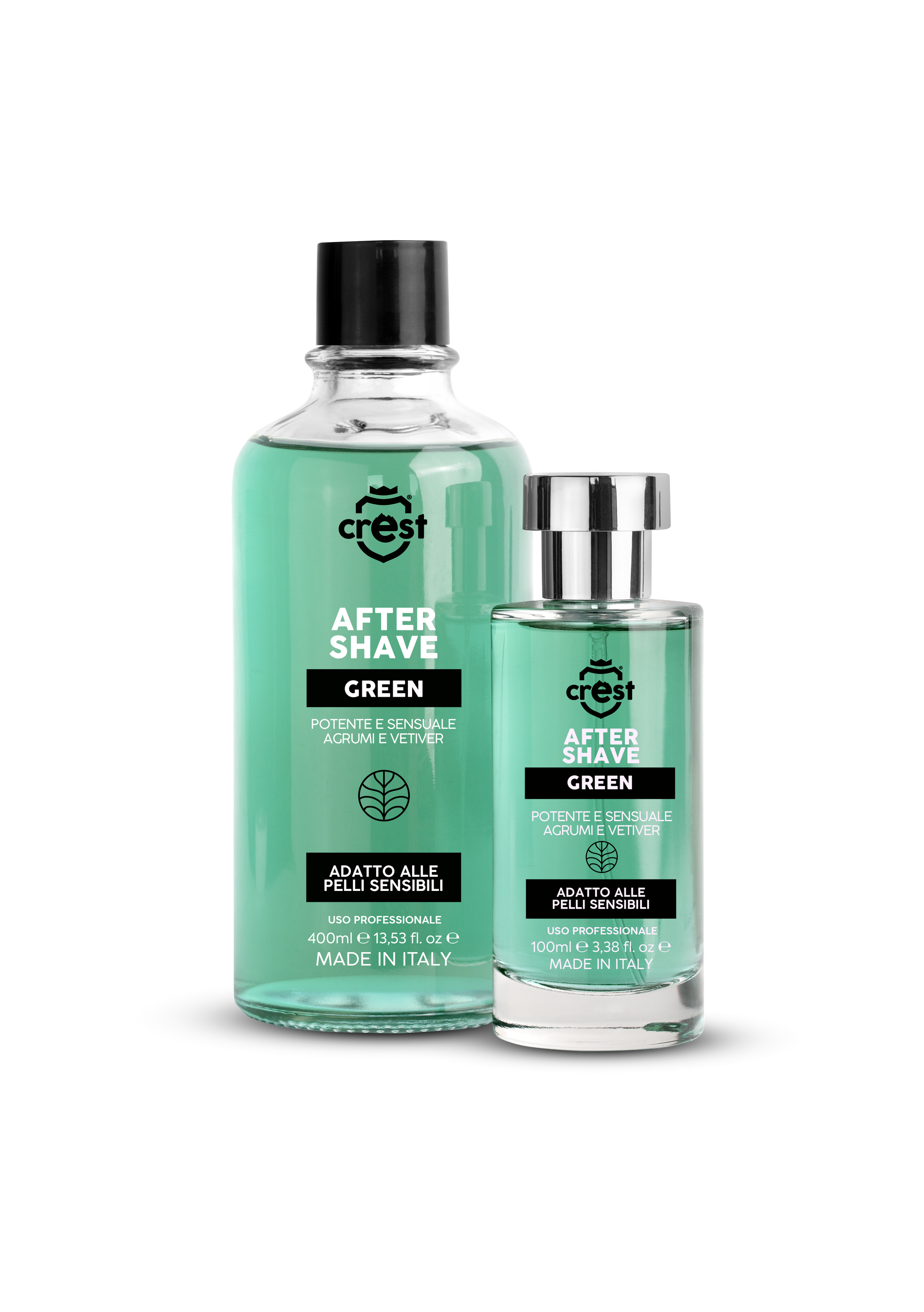 Crest After Shave Green – Dopobarba Tonificante Professionale 400 ml