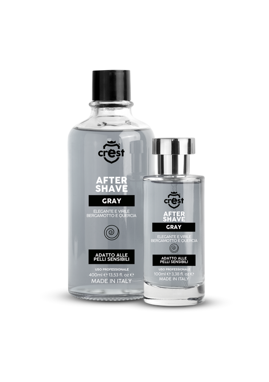 Crest After Shave Gray – Dopobarba Intenso & Audace in Vetro